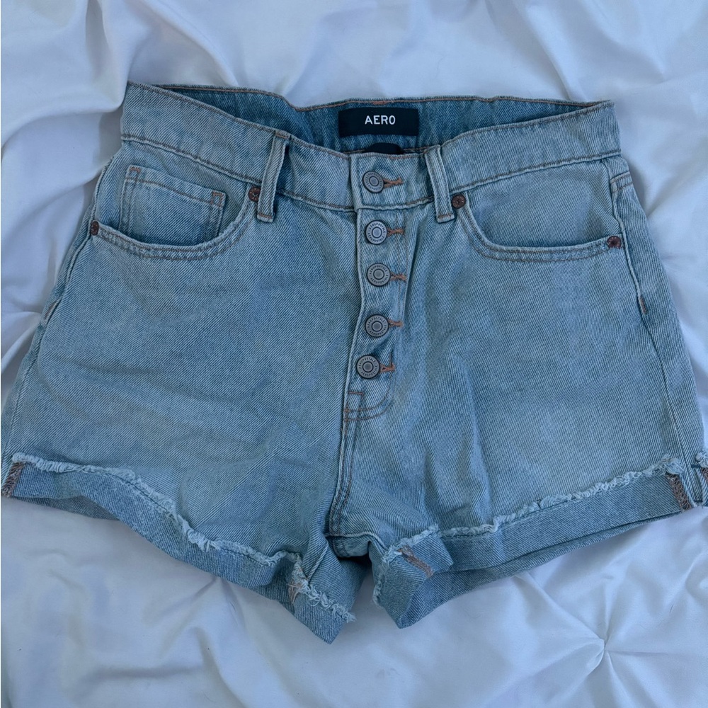 Aeropostale High Rise Denim Mom Short
